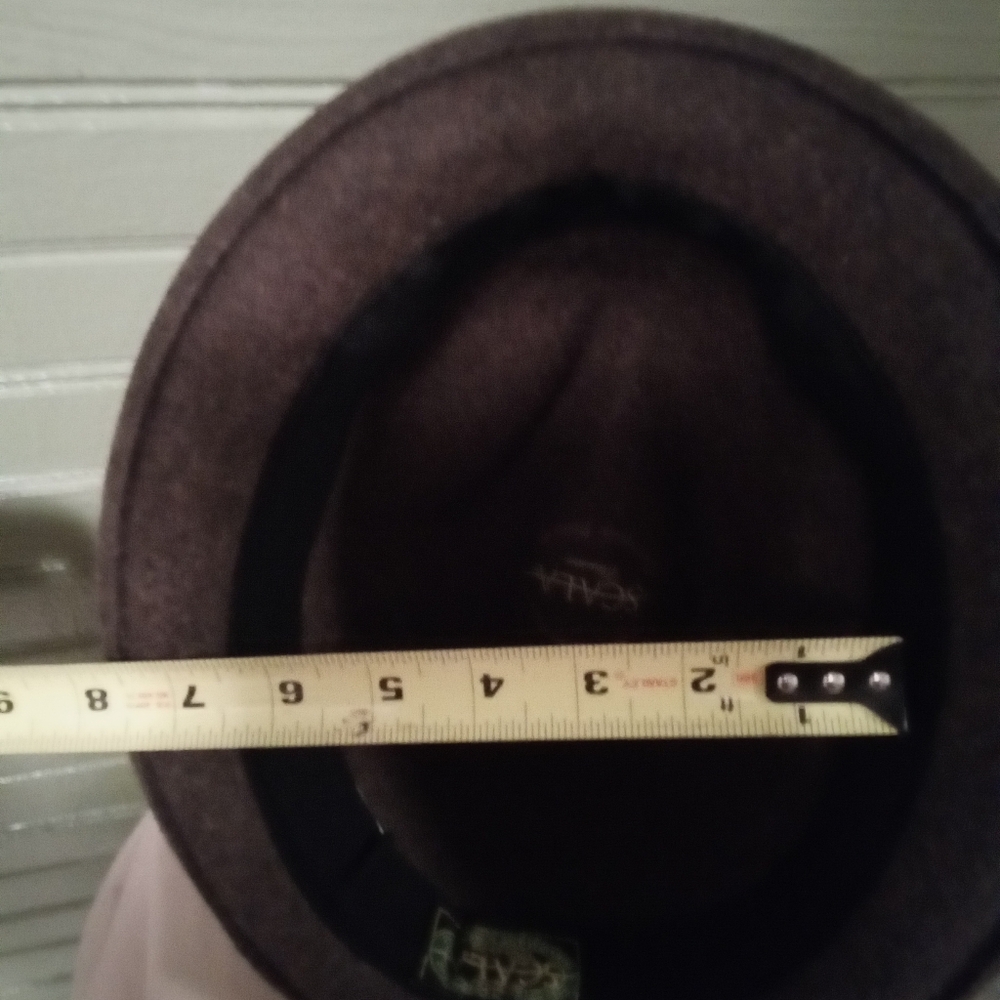 Scala Crushable Wool Brown Fedora, Size Medium - image 8